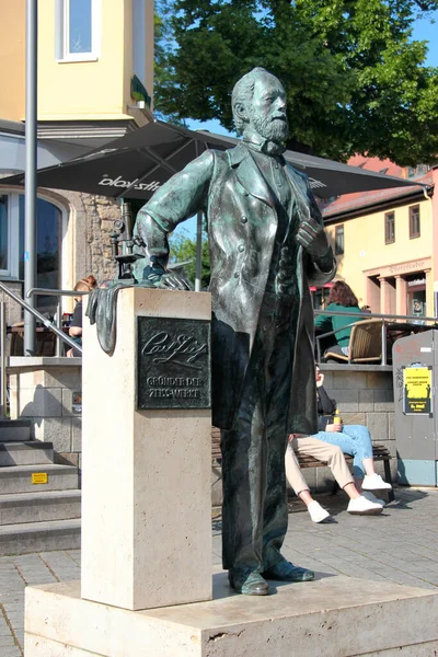 Jena Deutschland Mai 2023 Skulptur Des Physikers Optikers Und Erfinders — Stockfoto