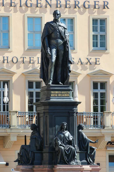 Dresde Alemania Junio 2023 Monumento Federico Agosto Rey Sajonia Plaza — Foto de Stock