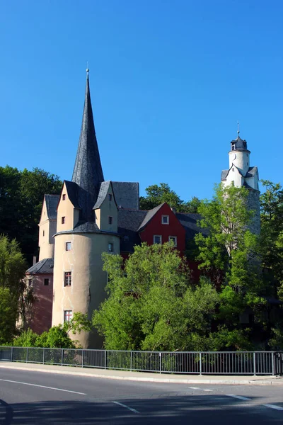 Stein Castle Jihovýchodně Zwickau Okrese Hartenstein Skalnatém Břehu Řeky Zwickauer — Stock fotografie