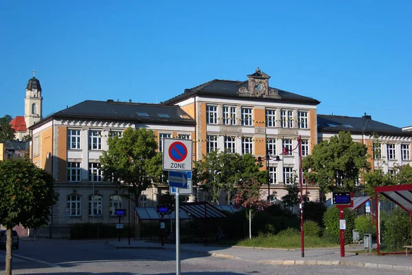 Aue Bad Schlema Německo Června 2023 Pohled Základní Školu Albrechta — Stock fotografie