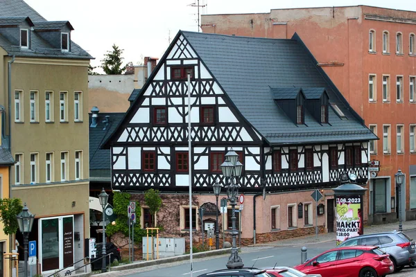 Hohenstein Ernstthal Germany June 2023 Old Post Offiice Market Square — 图库照片