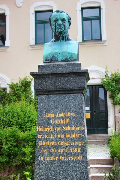 Hohenstein Ernstthal Alemania Junio 2023 Monumento Gotthilf Heinrich Von Schubert — Foto de Stock