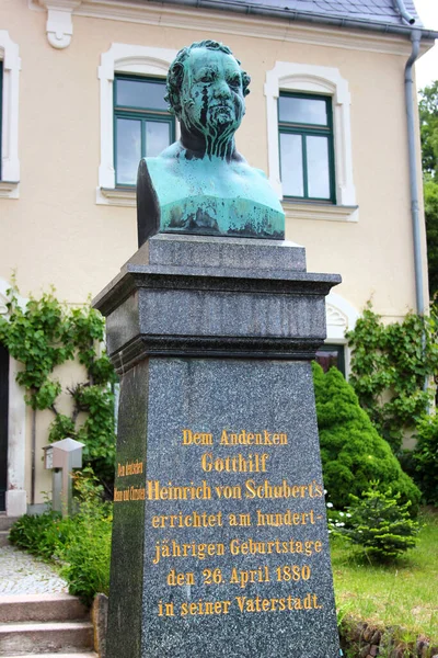 Hohenstein Ernstthal Germany June 2023 Monument Gotthilf Heinrich Von Schubert — 图库照片