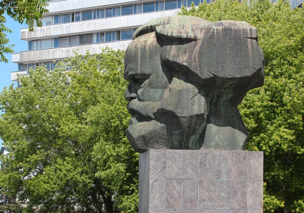 Chemnitz Alemanha Junho 2023 Monumento Karl Marx Filósofo Economista Historiador — Fotografia de Stock