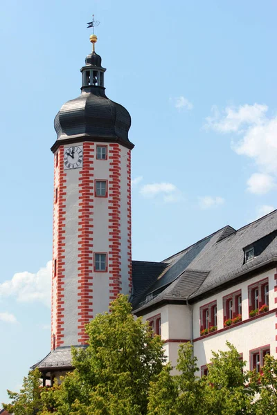 Klokkentoren Van Het Stadhuis Van Weida Het Graafschap Greiz Duitse — Stockfoto