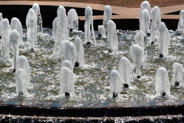 Fountain Many Sprinklers Park — Stock Photo, Image