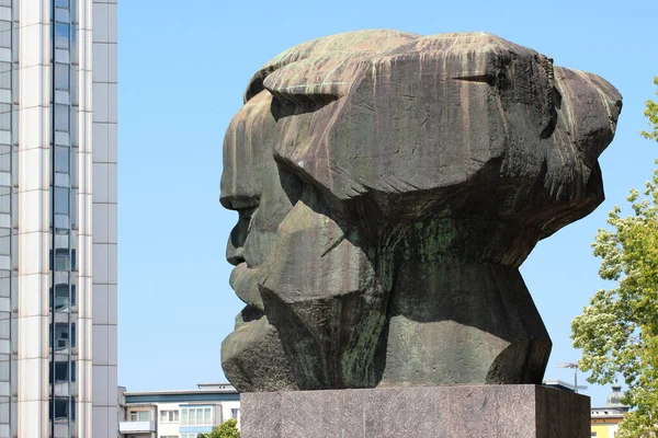 Chemnitz Alemanha Junho 2023 Monumento Karl Marx Filósofo Economista Historiador — Fotografia de Stock