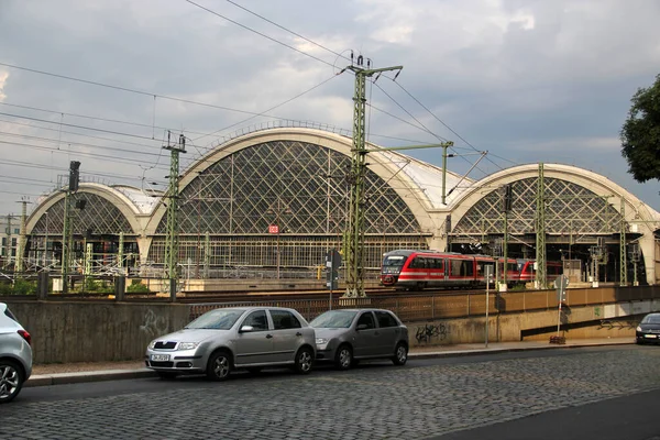 Dresden Alemanha Junho 2023 Dresden Hauptbahnhof Principal Estação Ferroviária Dresden — Fotografia de Stock