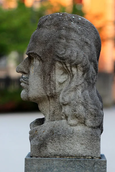 Greiz Alemania Junio 2023 Monumento Friedrich Schiller Médico Dramaturgo Poeta — Foto de Stock