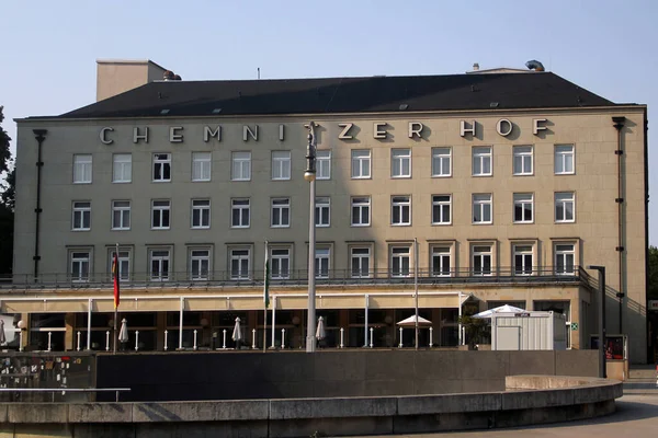Chemnitz Duitsland Juli 2023 Chemnitzer Hof Hotel Aan Het Theaterplein — Stockfoto