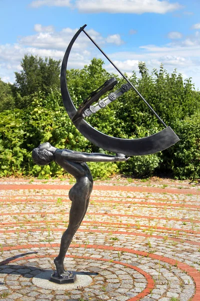 Bad Schlema Germany July 2023 Sculpture Sundial Kurpark Bad Schlema — 스톡 사진