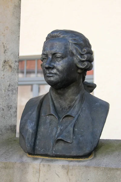 Freiberg Alemanha Agosto 2023 Monumento Mikhail Lomonosov Cientista Russo Fundador — Fotografia de Stock