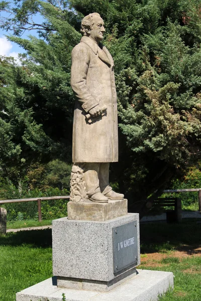 罗克特 捷克共和国 2023年8月10日 德国剧作家 小说家约翰 沃尔夫冈 歌德纪念碑 — 图库照片