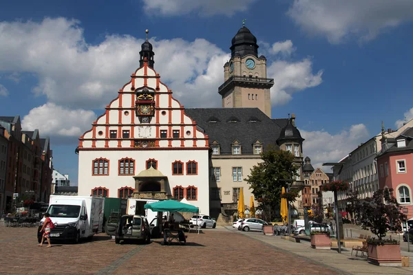 Plauen Deutschland August 2023 Rathaus Historischen Zentrum Von Plauen Sachsen — Stockfoto