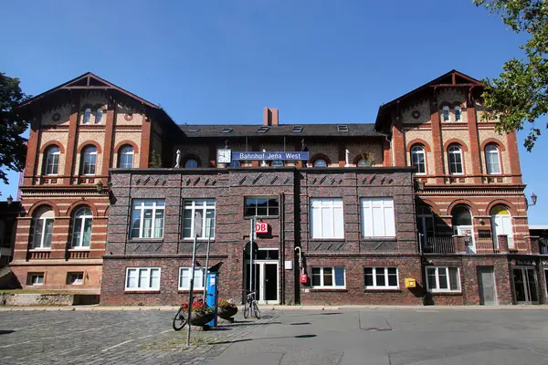 德国耶纳 2023年9月9日 耶纳西站 Jena West Railway Station 耶纳西站 图林根的第二大城市 仅次于埃莉诺 — 图库照片