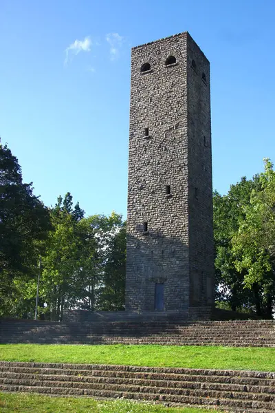 Обзорная Башня Rohrbuehl Северной Окраине Города Muenchberg Регионе Верхняя Франкония — стоковое фото