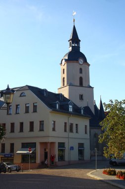 Meerane, Almanya - 28 Eylül 2023: Meerane, Almanya 'da Saksonya eyaletinde yer alan bir şehirdir.