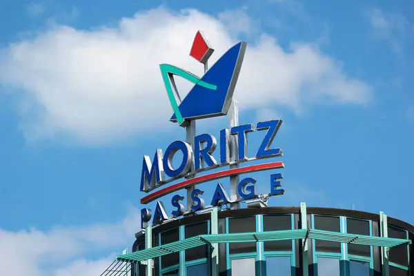 Chemnitz Germania Giugno 2023 Firma Con Logo Moritz Passage Sul — Foto Stock
