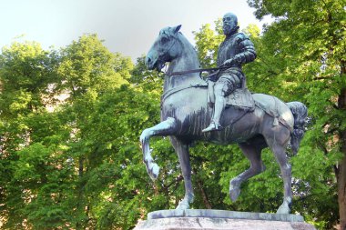 Bamberg, Almanya - 12 Mayıs 2024: Luitpold Anıtı, Bavyera Prensi Vekili