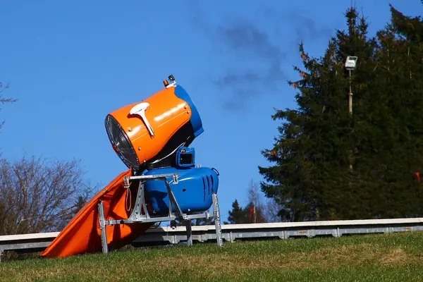 Stock image Snow cannon at summertime in Schoeneck, Saxony, German