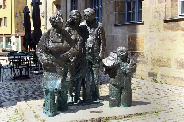 stock image Bayreuth, Germany - July 21, 2024: Sculpture in front of the historical museum with exhibits dedicated to 17th- and 18th-century Bayreuth, including large city models. 