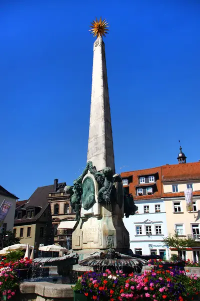 stock image Kulmbach, Germany - July 29, 2024: Luitpold fountain in the city center of Kulmbach, a town in the Bavarian province of Upper Franconia.