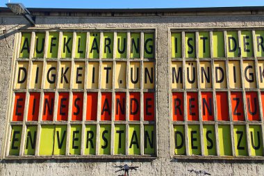 Graefenheinichen, Germany - September 21, 2024: Ferropolis (City of Iron), an open-air museum of huge industrial machines and a venue for music festivals on the site of a former strip mining operation clipart