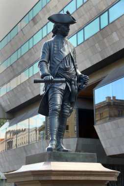 Berlin, Germany - July 8, 2024: Statue of Fuerst Leopold von Dessau, the German prince of Anhalt-Dessau from 1693 - 1747, also Generalfeldmarschall in the Prussian army clipart