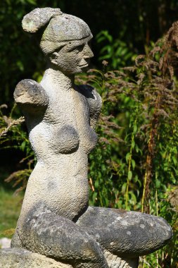 Frantiskovy Lazne, Çek Cumhuriyeti - 30 Eylül 2023: Avrupa 'nın Büyük Spa Kasabaları UNESCO Dünya Mirası Bölgesi' nin bir parçası olan Frantiskovy Lazne 'de bir heykel