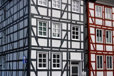 Hessen, Almanya 'daki eski yarı keresteli fachwerk evleri