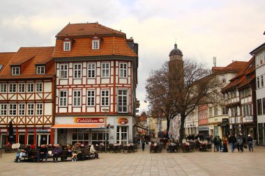 Goettingen, Almanya - 12 Mart 2025: Goettingen 'deki Pazar Meydanı