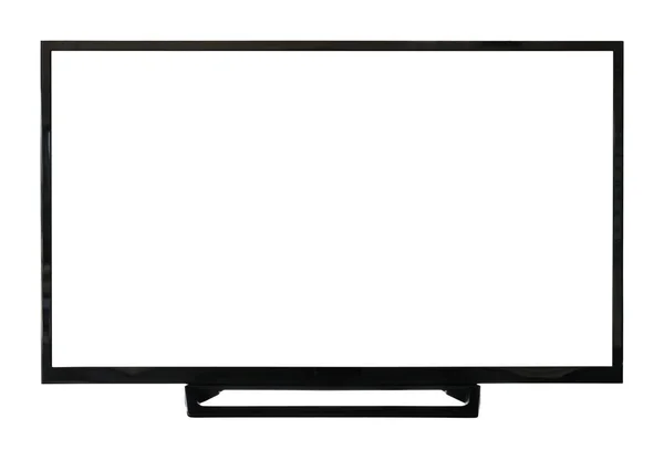 Led Fernseher Mit Leerem Bildschirm Auf Weißem Hintergrund Mit Clipping — Stockfoto