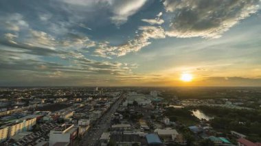 Nakhon Ratchasima şehrinin gün batımında, Tayland
