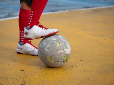 Top kentsel oyun alanı spor fotoğrafçılığı dinamik ortam yakın çekim perspektif atletik ruh