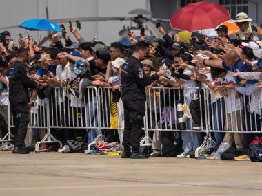 Bangkok, Tayland - 8 Mart 2025: F-35, Tayland Kraliyet Hava Kuvvetleri 88. yıldönümünde ilgi odağı oldu..