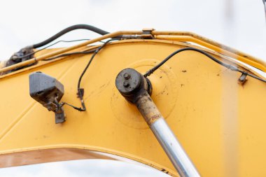 Kazı Kol Mekanizması Denetleme İnşaat Alanı Endüstriyel Çevre Kapatma Makineleri Konsepti