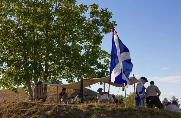 Palmanova Italia Septiembre 2022 Bandera Escocia Campamento Recreación Histórica Anual — Foto de Stock