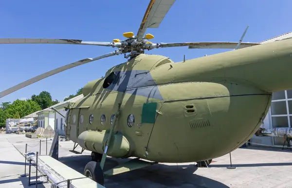 Pivka Slovenien Juni 2023 Misshandel Och Transport Historisk Militär Helikopter Stockbild