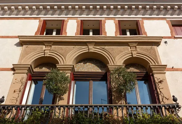 Bassano Del Grappa Italien Februar 2023 Fassade Eines Wertvollen Historischen Stockbild