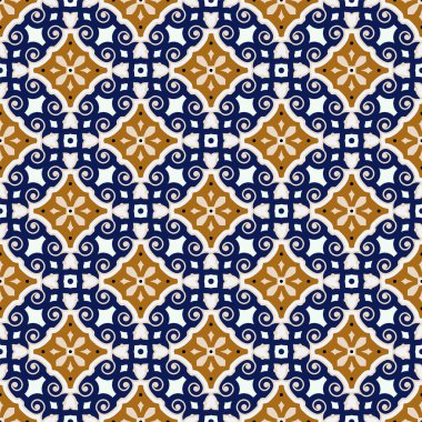 Batik deseni. Geleneksel Malezya ve Endonezya tarzı kıyafetler. Kusursuz Cava duvar kâğıdı. Motiflerin arka planı. Antika fayans. Sonsuz soyut çiçekleri. Damask. vektör illüstrasyonu