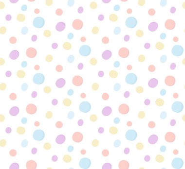 Kusursuz desen. Renkli benekli şirin bir desen. tasarım, tekstil, kumaş, kağıt, duvar kağıdı, hatıra defteri, kartlar, ambalaj, vektör için sevimli desen rengi