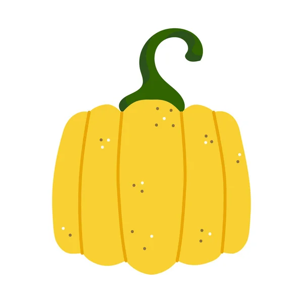 Citrouille Jaune Halloween Décoration Automne Autocollant Illustration Impression Vectorielle Pour — Image vectorielle