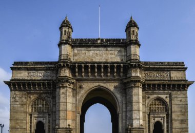 Closeup shot of The Gateway of India monument on a sunny day, Mumbai, Maharashtra, India, Asia clipart