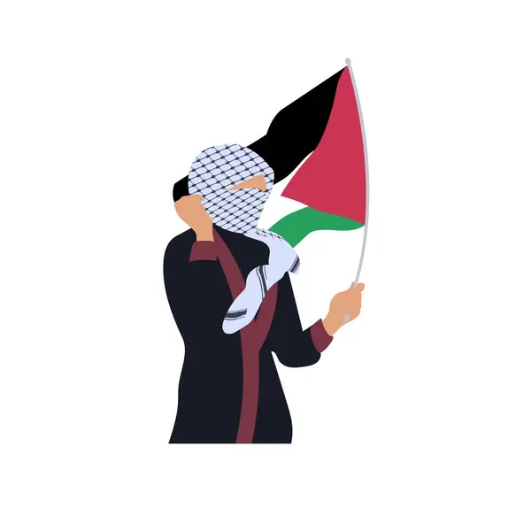 Палестинка Флагом Страны — стоковый вектор