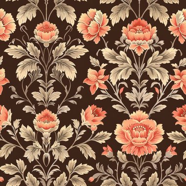 Güzel klasik çiçek desenli tasarım.