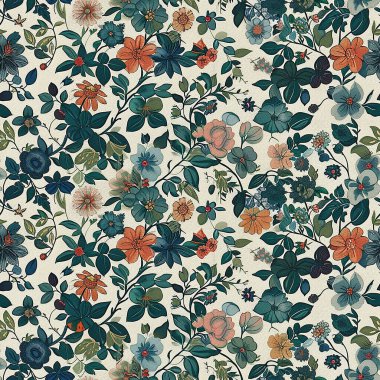 Güzel klasik çiçek desenli tasarım.