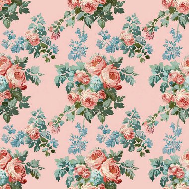 Güzel klasik çiçek desenli tasarım.