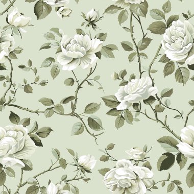 Güzel klasik çiçek desenli tasarım.