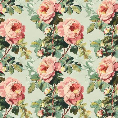 Güzel klasik çiçek desenli tasarım.
