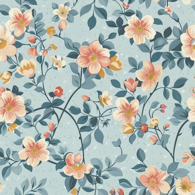 Güzel klasik çiçek desenli tasarım.